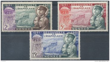 1901 stamps from Monaco, printed after Charles Richet's study on the Physalia © Delcampe Luxembourg SA